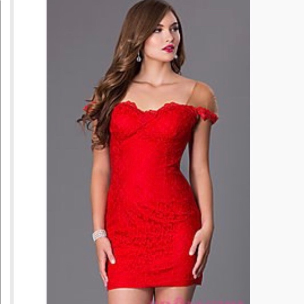 Sexy red lace Cocktail dress 👗 Valentines Day ♥️